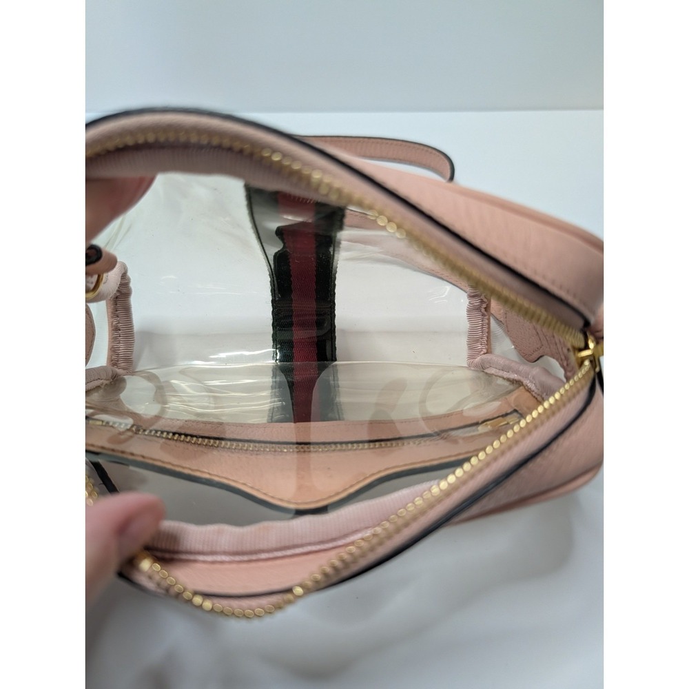 Gucci Ophidia Mini Bag Clear Vinyl Purse Crossbody Shoulder Stadium Bag - Picture 13 of 15